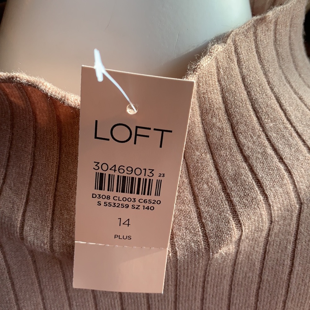 Loft Plus Striped Ribbed Sweater - Picture 7 of 8